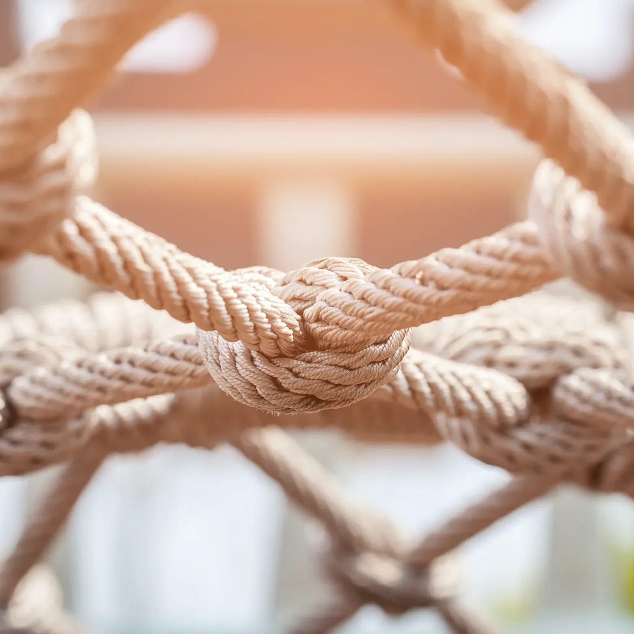 Geflecht aus Seilknoten