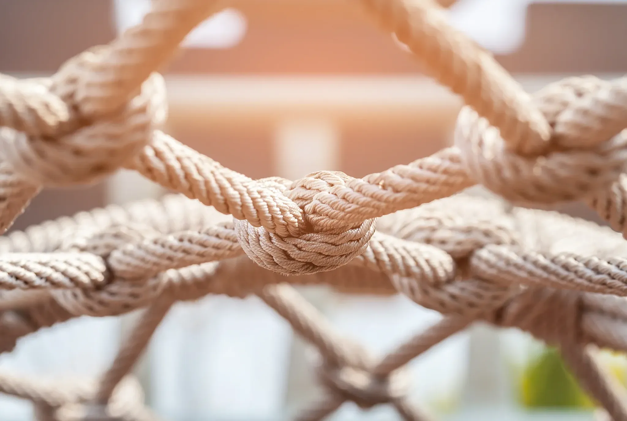 Geflecht aus Seilknoten