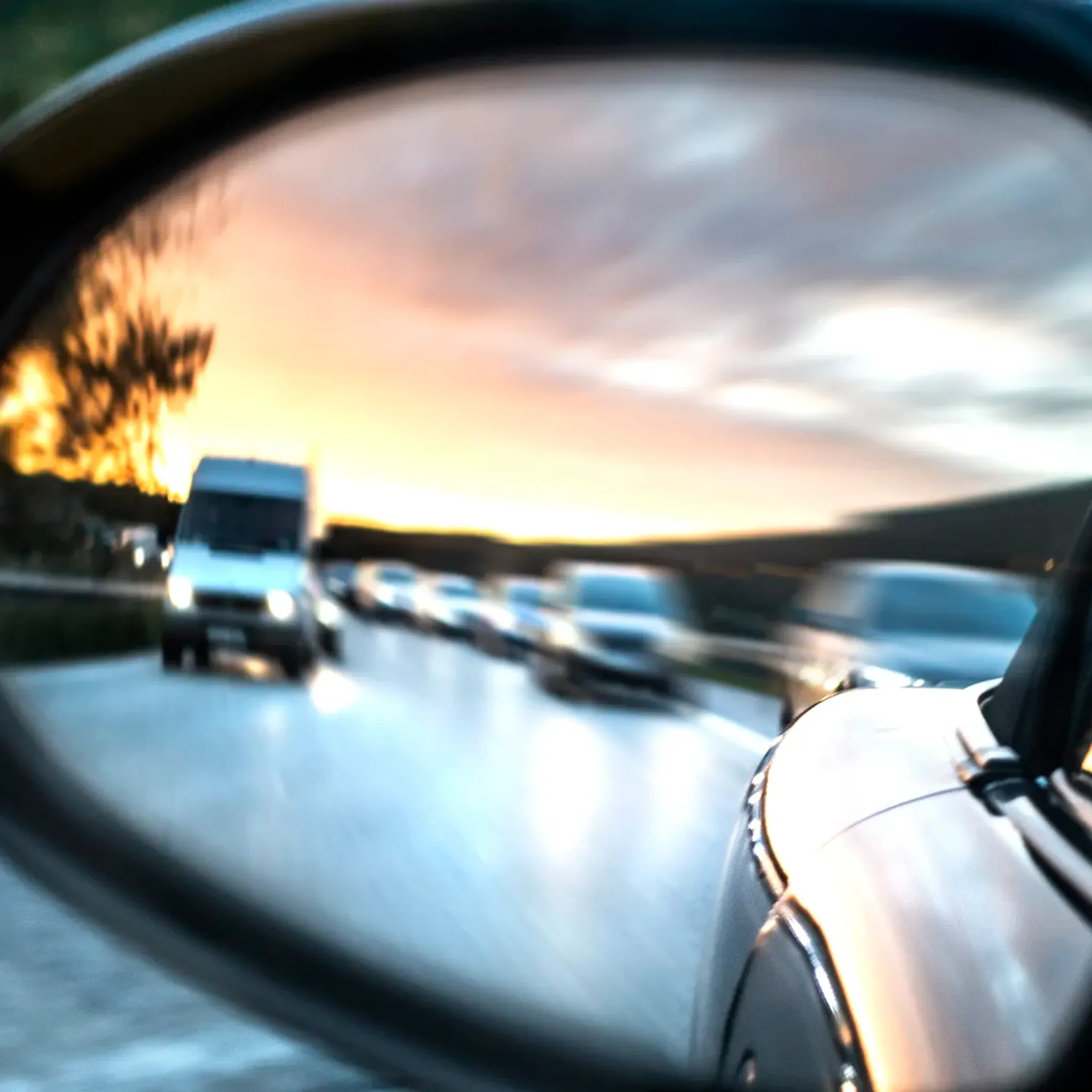 Autos im Rückspiegel